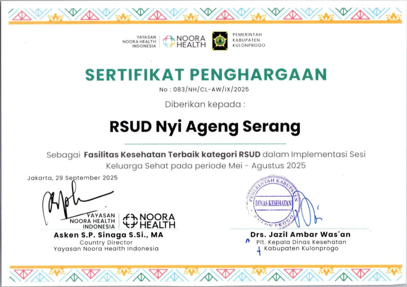 PENGHARGAAN FASILITAS KESEHATAN TERBAIK KATEGORI RSUD MEI-AGUSTUS 2025